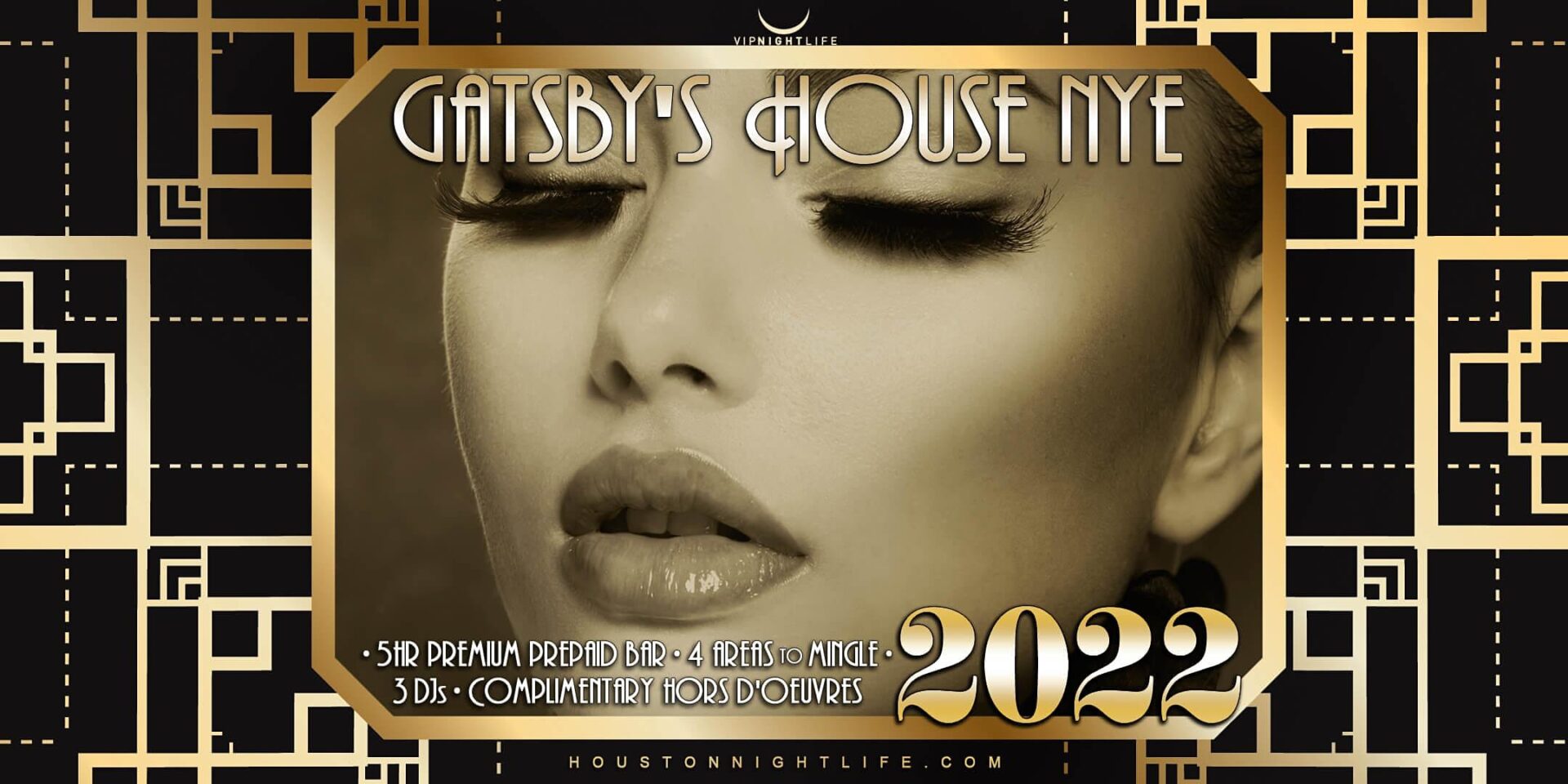 2022 Houston New Year's Eve Party Gatsby's House ClubZone