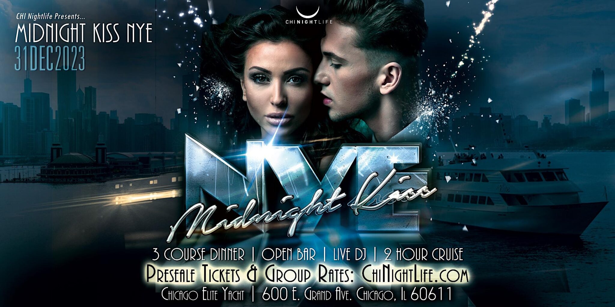 2024 Chicago New Years Eve Cruise The Midnight Kiss ClubZone