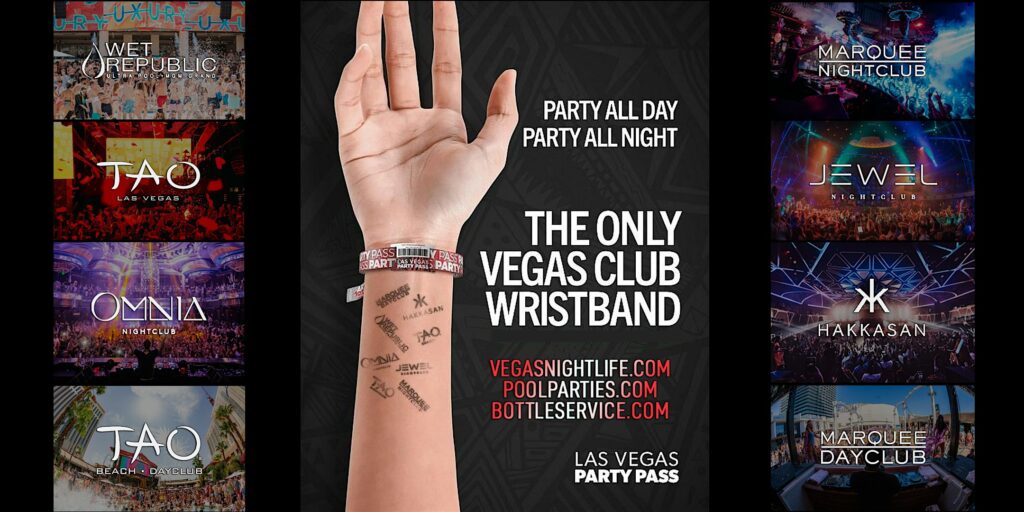 Las Vegas Party Pass | Mar 20 to Mar 23 | 8 Clubs x 20 Parties