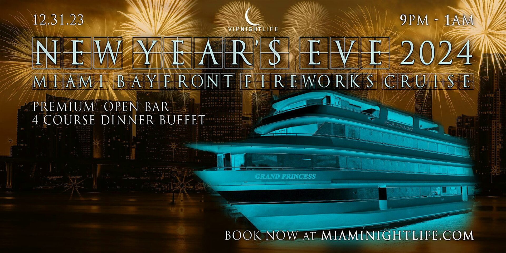 Miami New Years Eve Party 2025 Bayfront Park Fireworks Cruise ClubZone