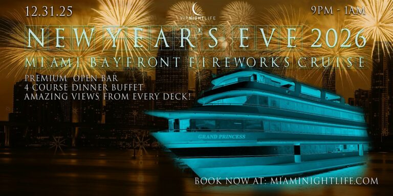 Miami New Years Eve Party 2026 | Bayfront Park Fireworks Cruise