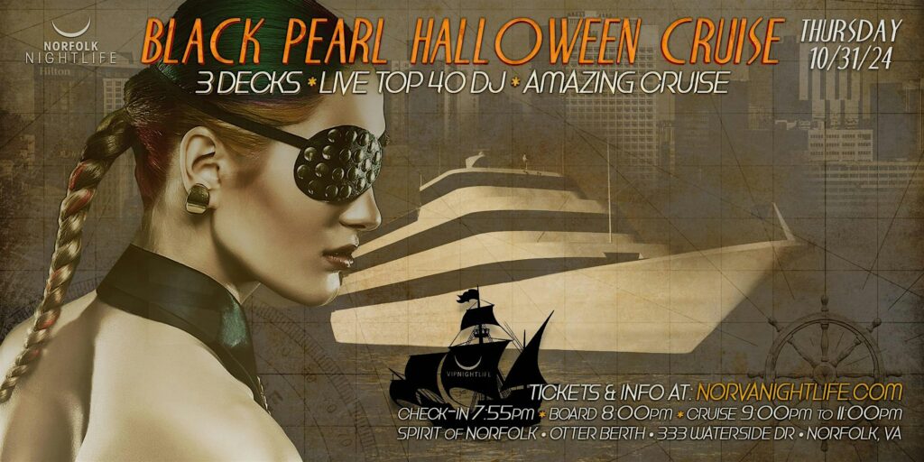 Norfolk Halloween | Black Pearl Yacht Party Cruise