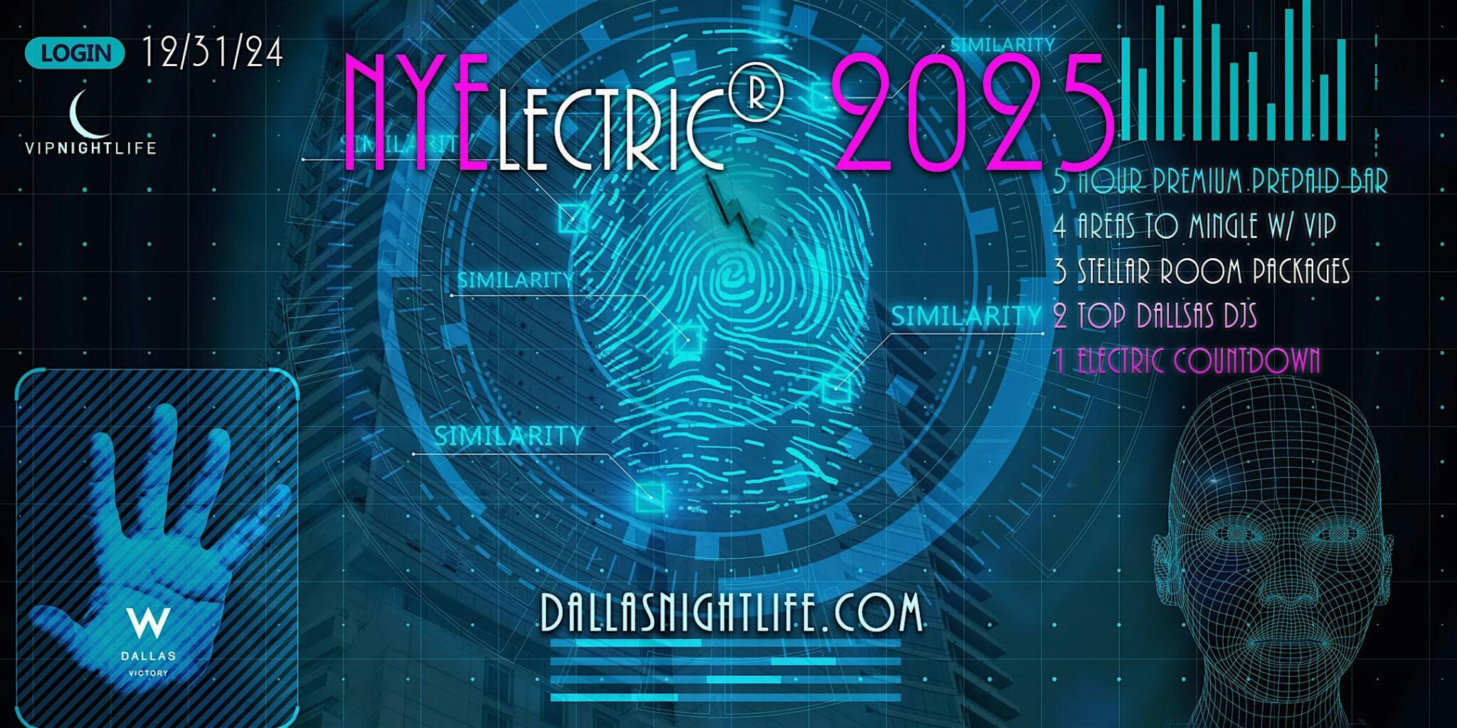 NYElectric W Dallas Rooftop New Years Eve Party 2025 ClubZone