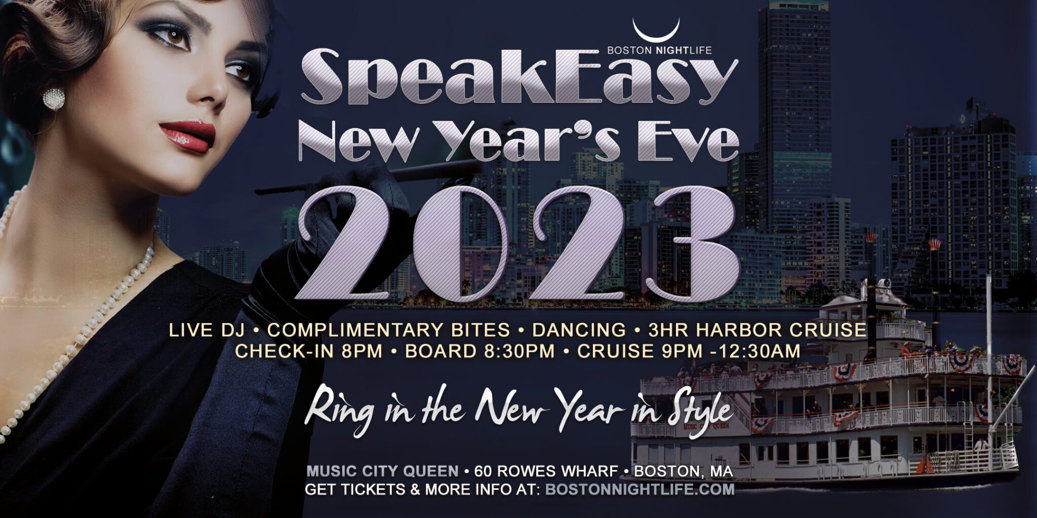 Boston New Year’s Eve Party 2023 Speakeasy Cruise ClubZone