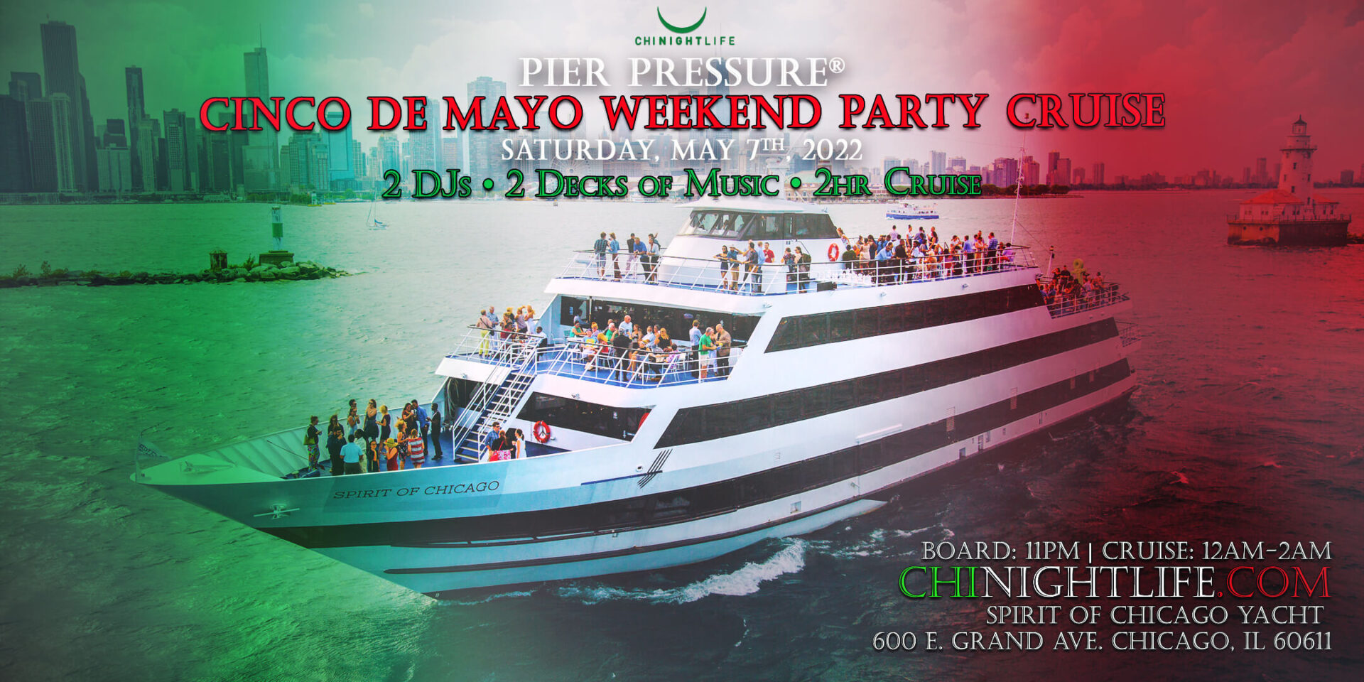 Chicago Cinco De Mayo Weekend Pier Pressure Party Cruise ClubZone