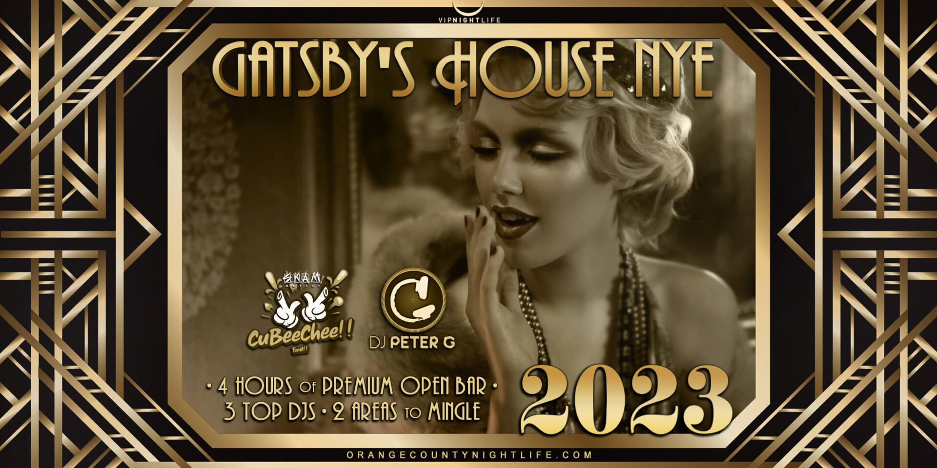 2023 OC New Year’s Eve Party Gatsby’s House ClubZone