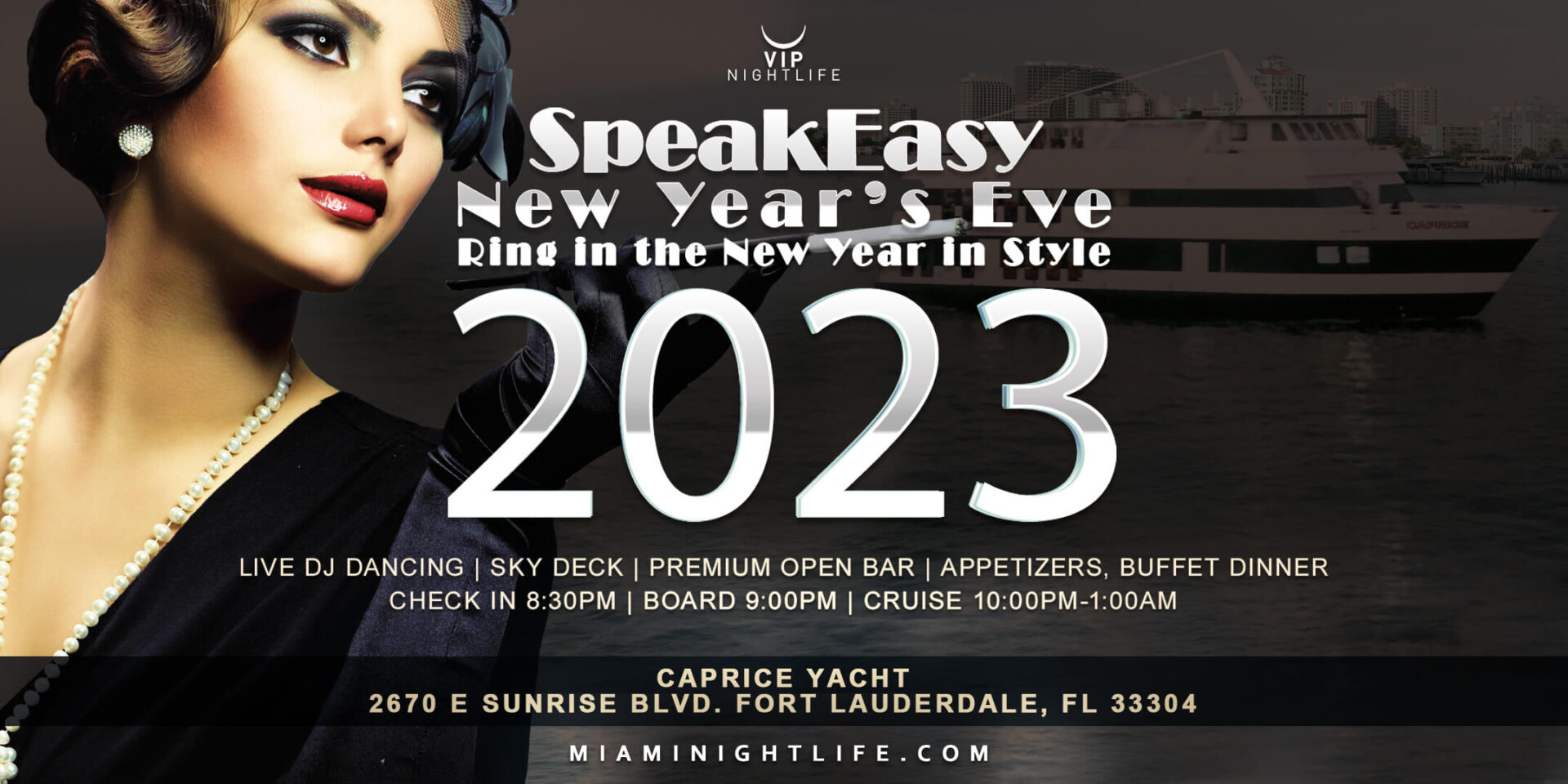Speakeasy Fort Lauderdale New Year’s Eve Party Cruise 2023 ClubZone