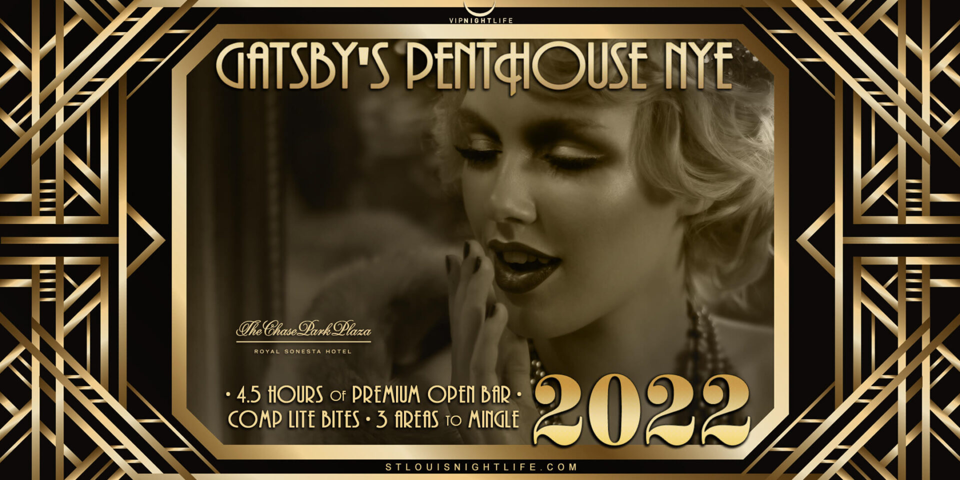 St. Louis New Year’s Eve Party 2022 Gatsby’s Penthouse ClubZone