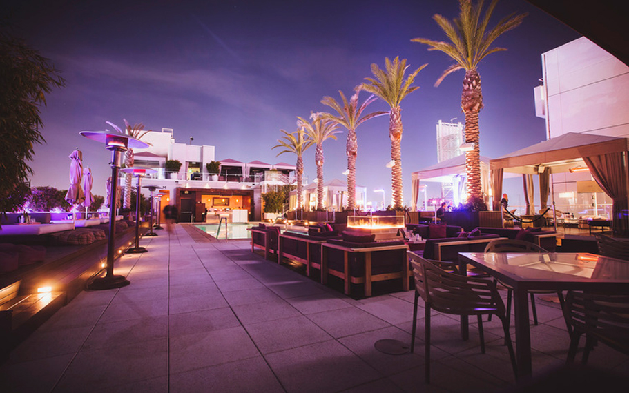 W Hollywood Rooftop Firepit Tables