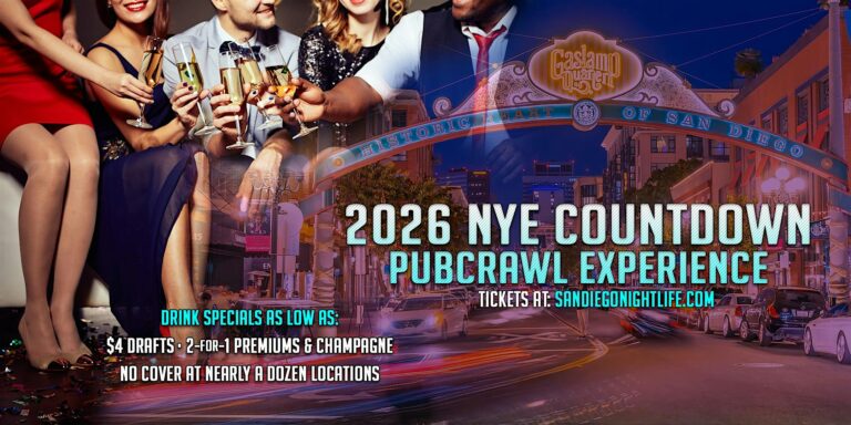 San Diego New Years Eve Pub Crawl Party 2026