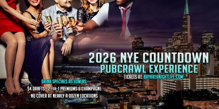 San Francisco New Years Eve Pub Crawl Party 2026