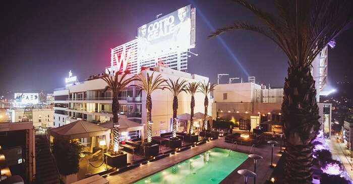 W Hollywood Hotel Rooftop