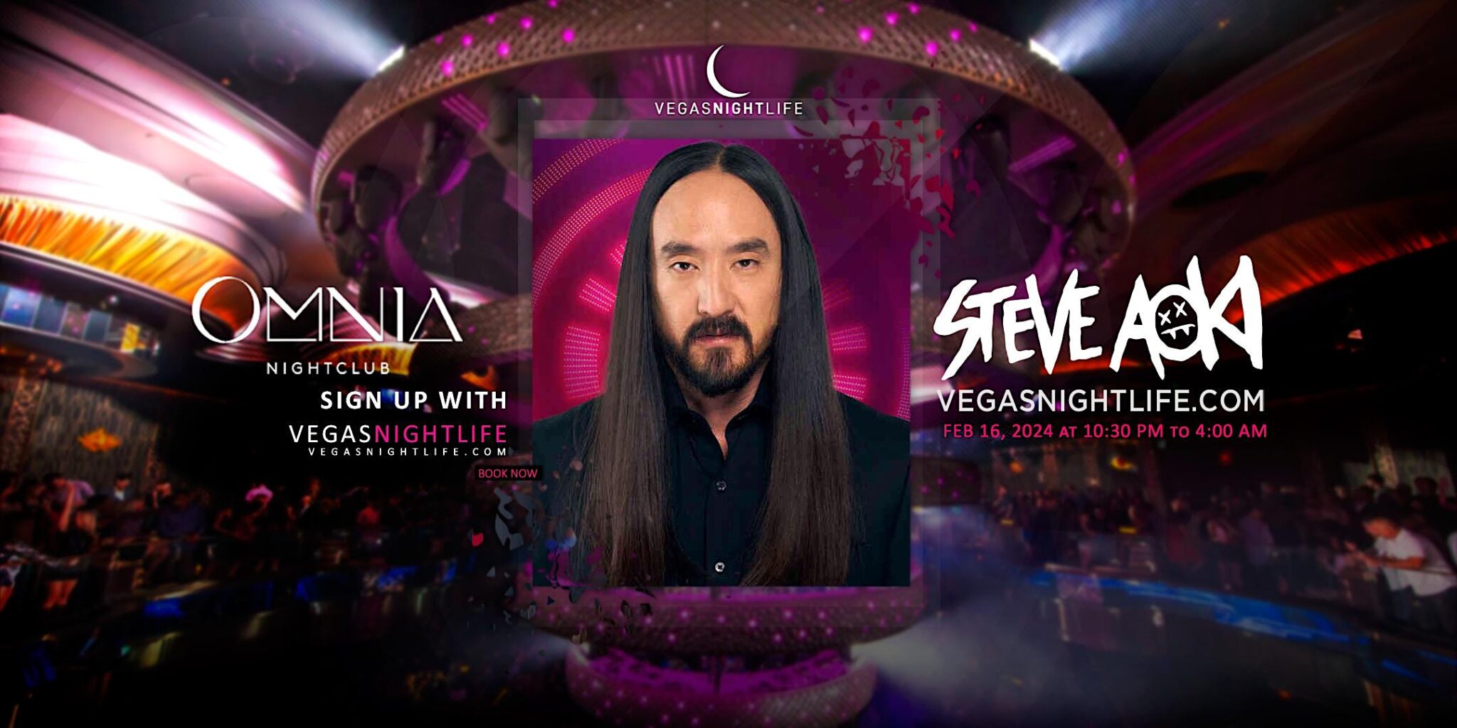 Steve Aoki | President Day Friday Party | Omnia Nightclub Vegas – ClubZone